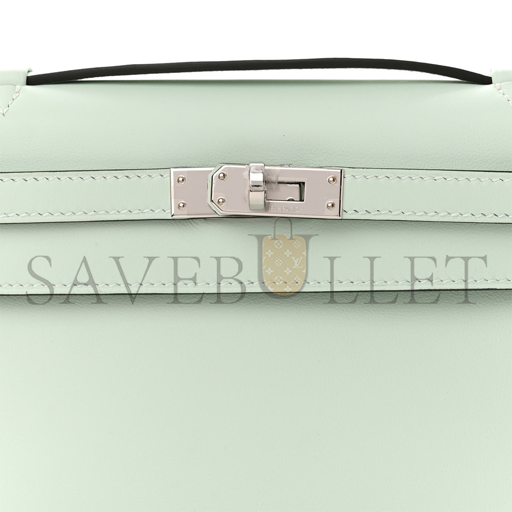 H**mes swift kelly pochette clutch vert peppermint (22*14*7cm)